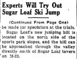 Sugar Loaf Resort - Feb 1948 Ski Jump
